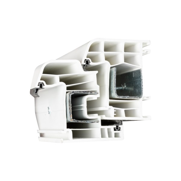 Fereastra Bastion, PVC cu geam termopan, profil 5 camere, 3 canate, alb, deschidere oscilobatanta pe partea dreapta, 1800x1200 mm, Ferestre PVC - dimensiuni mari, bastion-alb-1800x1200