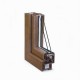 Fereastra PVC cu geam termopan, profil Bastion - 5 camere, culoare stejar auriu, 86x116 cm, dreapta, oscilobatant, Ferestre si usi, 86x116-dreapta-stejar