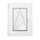 Fereastra PVC cu geam termopan, profil Bastion - 5 camere izolare, alb, 86x116 cm, stanga, oscilobatant, Ferestre si usi, 86x116-stanga-alb