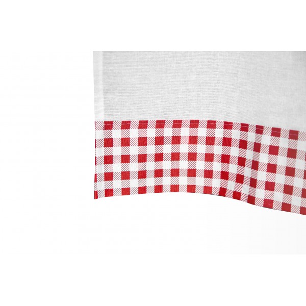 Set bucatarie (perdele + fata de masa) rosu si alb, Alte textile, Bavaria-rosu