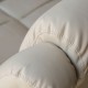 Canapea Ted, piele ecologica, culoare bej, cu 2 reclinere si 3 trepte de confort