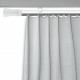 Galerie cu profil aluminiu Ahile, Ø 19mm, simplă albă cu consolă plată