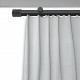 Galerie cu profil aluminiu Cilindru Striat, Ø 19mm, simplă neagră cu consolă plată