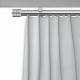 Galerie cu profil aluminiu Cilindru Striat, Ø 16mm, simplă nichel cu consolă plată