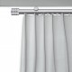 Galerie cu profil aluminiu Cilindru Striat, Ø 19mm, simplă nichel-satinat cu consolă plată