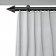 Galerie cu profil aluminiu Con, Ø 19mm, simplă neagră cu consolă plată