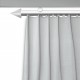 Galerie cu profil aluminiu Con, Ø 19mm, simplă albă cu consolă plată