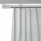 Galerie cu profil aluminiu Con Briliant, Ø 19mm, simplă nichel-satinat cu consolă plată
