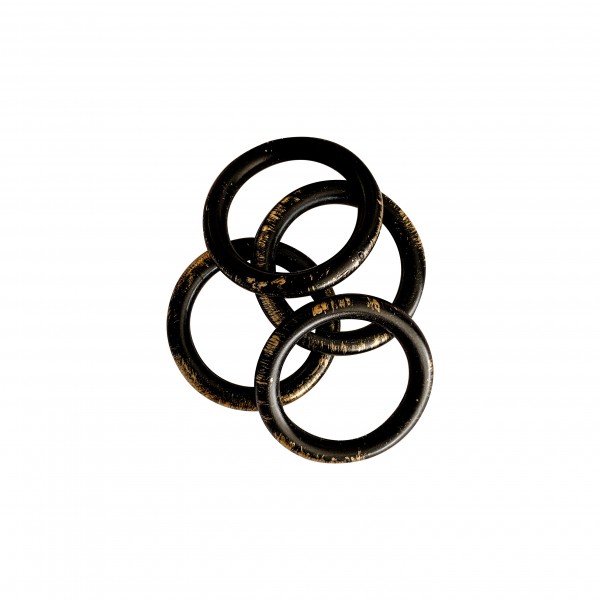 Galerie metal Kegel, nuanta negru auriu, 200 cm - KIT COMPLET