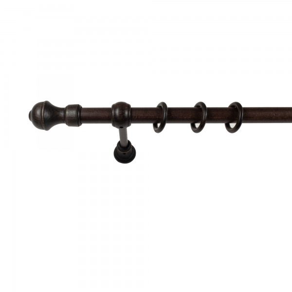Galerie simpla lemn masiv Ares, consola standard, nuanta wenge, 400 cm - KIT COMPLET