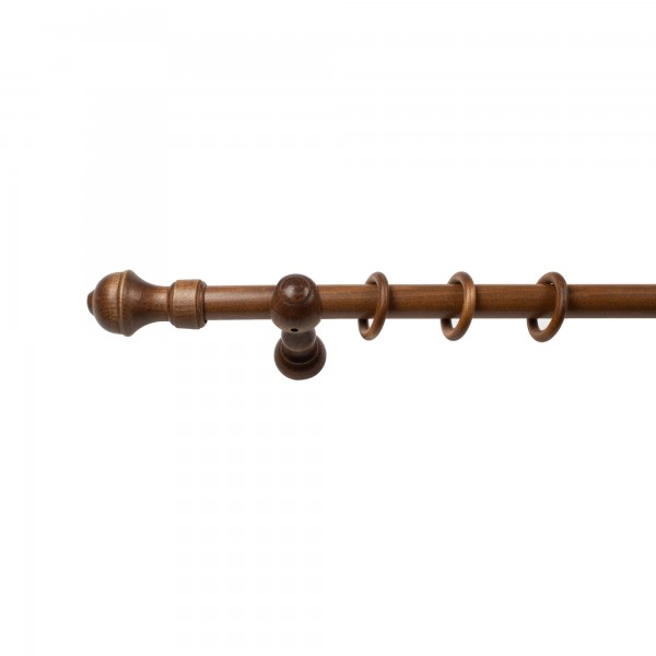 Galerie simpla lemn masiv Ares, consola clasica, nuanta nuc, 120 cm - KIT COMPLET