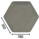 DECOTOUCH - Panou tapitat hexagonal gri 6 laturi 15 cm