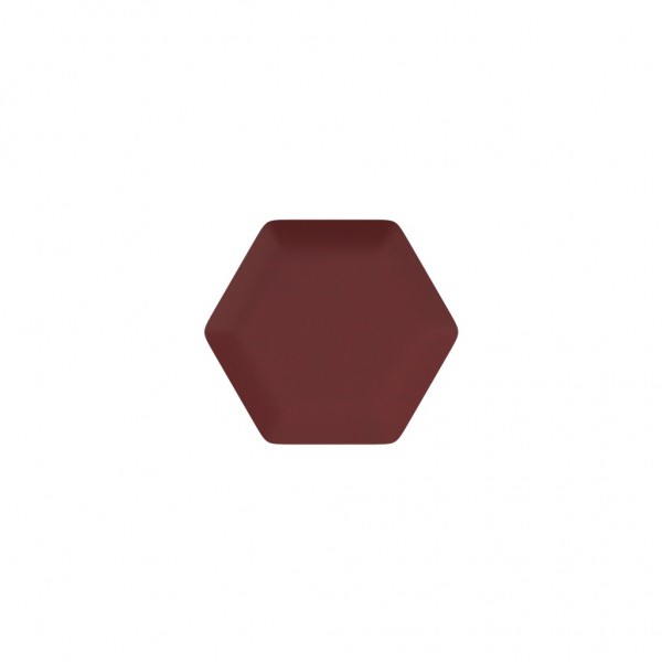 DECOTOUCH - Panou tapitat hexagonal burgundia 6 laturi 15 cm