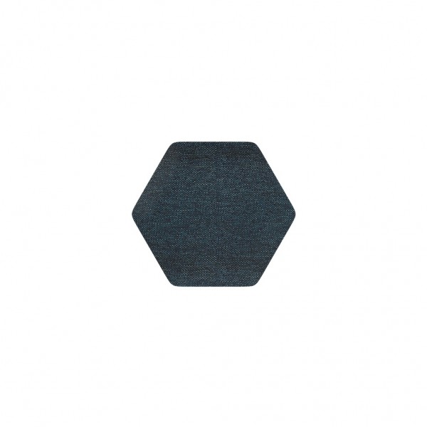 DECOTOUCH - Panou tapitat hexagonal cobalt 6 laturi 15 cm
