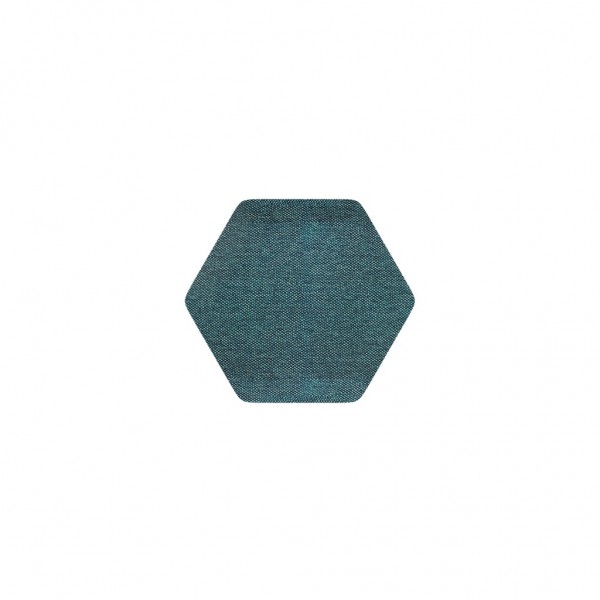 DECOTOUCH - Panou tapitat hexagonal turcoaz 6 laturi 15 cm