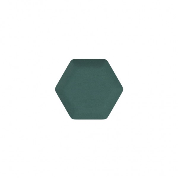 DECOTOUCH - Panou tapitat hexagonal verde petrol 6 laturi 15 cm