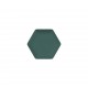 DECOTOUCH - Panou tapitat hexagonal verde petrol 6 laturi 15 cm
