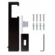 Set sina aluminiu PL negru mat 150 cm (accesorii negre) - prindere perete