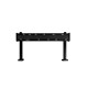 Set sina aluminiu PL negru mat 200 cm (accesorii negre) - prindere perete