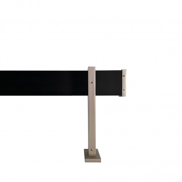Set sina aluminiu PL negru mat 200 cm (accesorii crom) - prindere perete