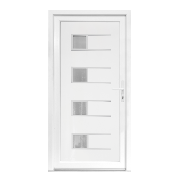 Usa intrare PVC Efraim, 5 camere izolare, 980x2000 mm, deschidere dreapta privit din interior, alb