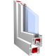 Fereastra PVC cu geam termopan, profil BASTION - 5 camere izolare, alb, 56x56 cm, dreapta, oscilobatant, Ferestre si usi, 56x56-dreapta