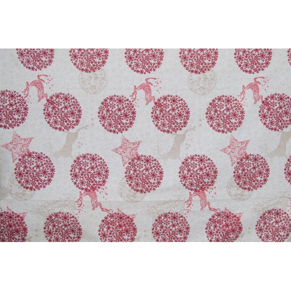 Fata de masa Snowflake, colectia de Craciun, 130x180 cm, material bumbac 100, Alte textile, C401