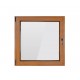 Fereastra PVC cu geam termopan, profil BASTION - 5 camere izolare, culoare stejar auriu, 56x56 cm, stanga, oscilobatant, Ferestre si usi, 56x56-stanga-stejar