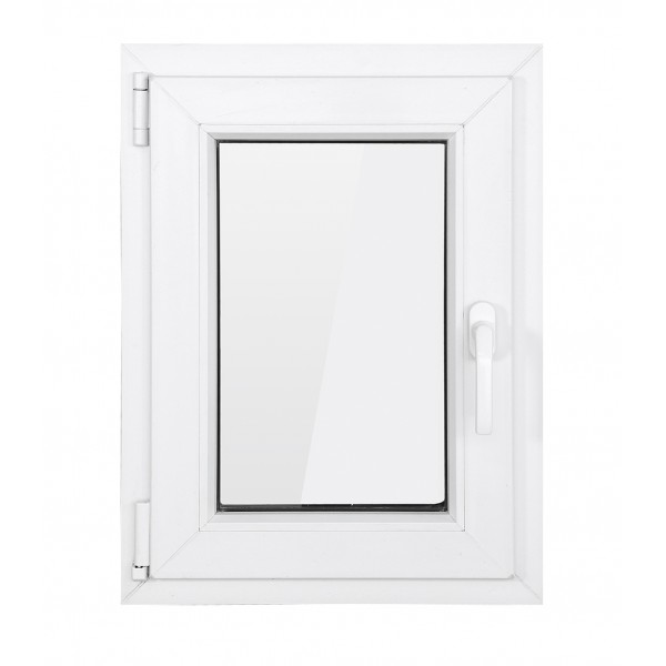 Fereastra PVC cu geam termopan, profil VEKA 76AD - 6 camere izolare, alb, 56x86 cm, stanga, oscilobatant
