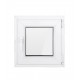 Fereastra PVC cu geam termopan, profil BASTION - 5 camere izolare, alb, 49x66 cm, stanga, oscilobatant