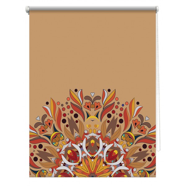 Rulou textil - Design Oriental Flower - model 2, Rulouri textile - cu print, Oriental-Flower-2