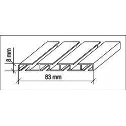Sina aluminiu gri silver 3/4 canale pentru perdea si draperie, 150 cm, accesorii incluse 
