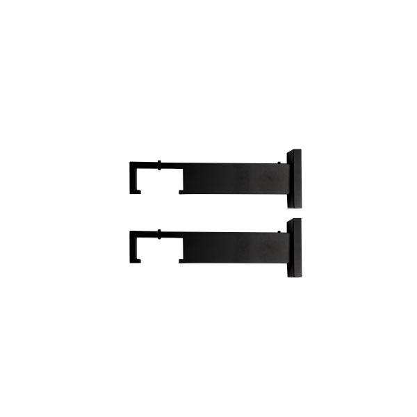 Set 2 console de perete pentru fixare sina PL, aluminiu, negru mat, Accesorii sina aluminiu, set-2-consola-pl-perete-negru