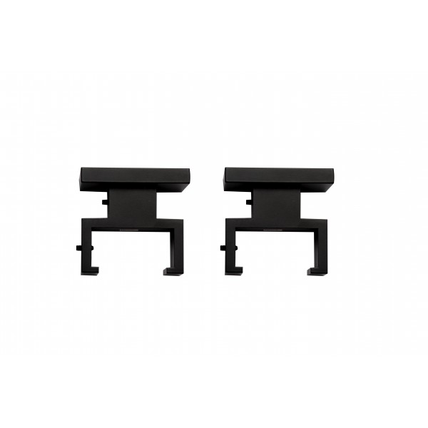Set 2 console de tavan pentru fixare sina PL, aluminiu, negru mat, Accesorii sina aluminiu, set-2-consola-pl-tavan-negru